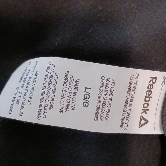 Reebok Jacket Black Size Large EUC PTP 19.5" W 26"L - Picture 7 of 12